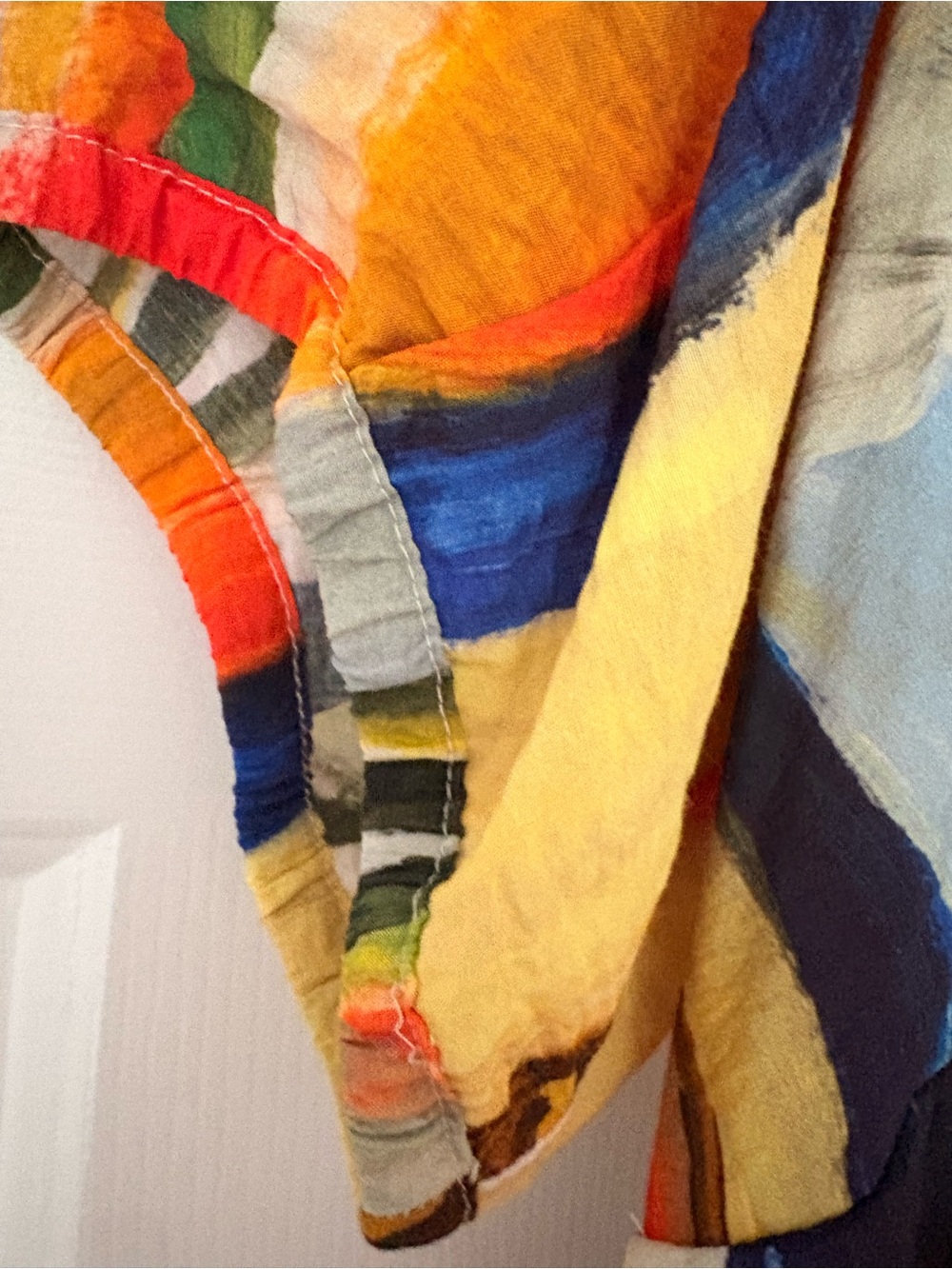Anthropologie Maeve Abstract Print Midi Dress - Vibrant Brushstroke Design Sz L - Picture 4 of 7